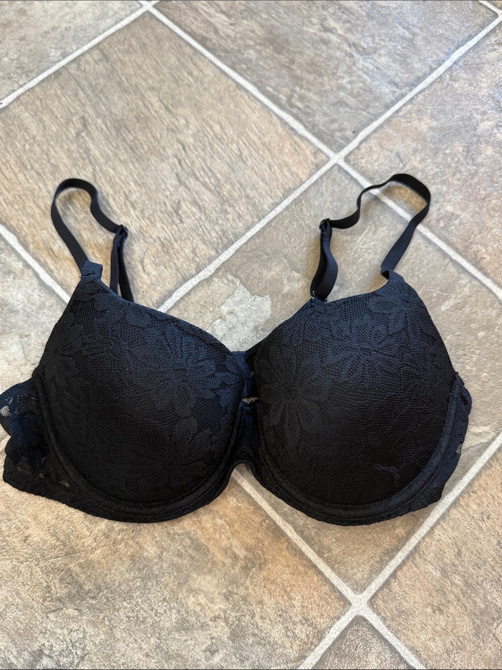 Black lace push-up bra size 36B